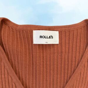 Rolla-s Women's Orange and Brown Cardigan